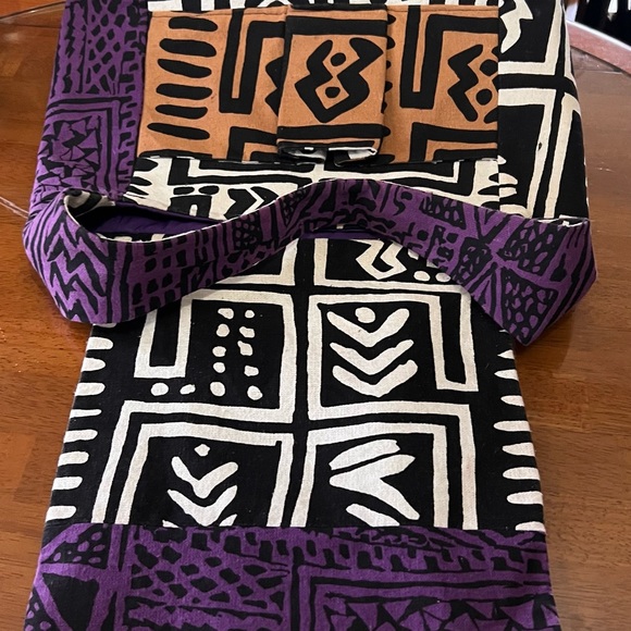 African Multi Print Cloth Shoulder Bag Good Condition - Picture 12 of 15